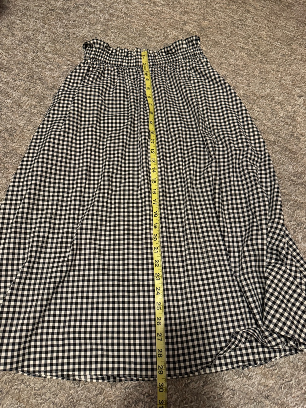 kate spade Black and White Gingham Midi Skirt - Picture 5 of 6